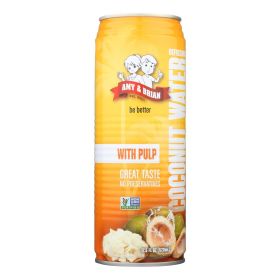 Amy And Brian - Coconut Water With Pulp - Case Of 12 - 17.5 Fl Oz.